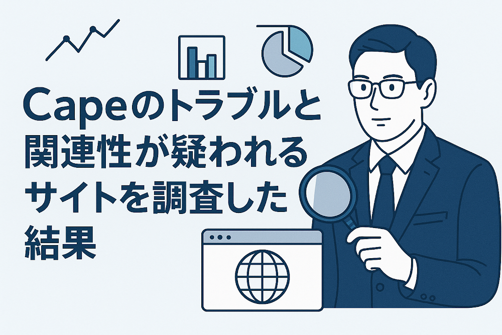 Cape(capehex.com)のトラブルと関連性が疑われるサイトを調査した結果