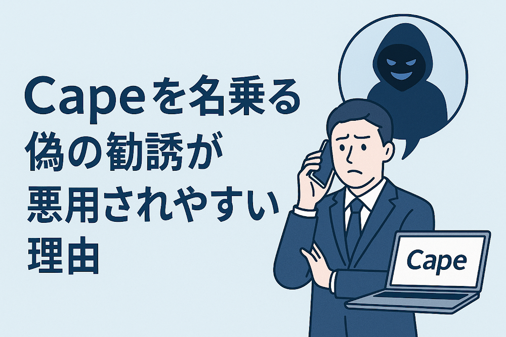 Cape(capehex.com)を名乗る偽の勧誘が悪用されやすい理由