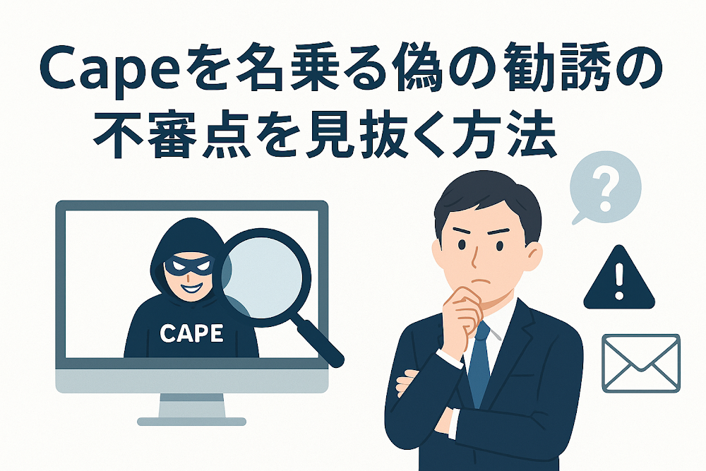 Cape(capehex.com)を名乗る偽の勧誘の不審点を見抜く方法