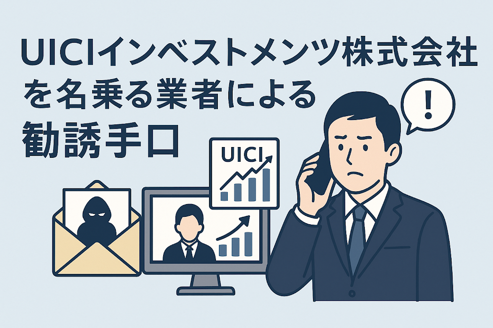 UICIインベストメンツ株式会社を名乗る業者による勧誘手口