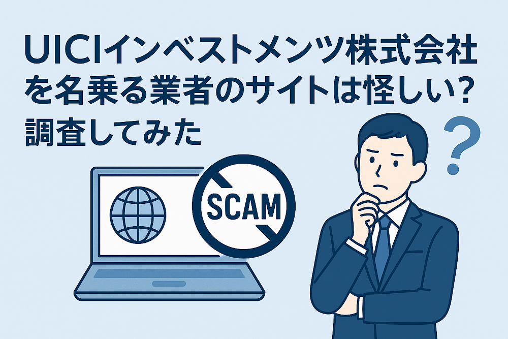 UICIインベストメンツ株式会社を名乗る業者のサイトは怪しい？調査してみた