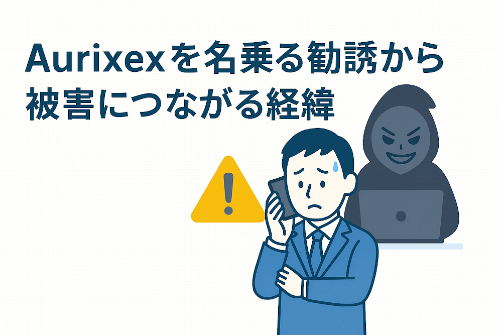 Aurixexを名乗る勧誘から被害につながる経緯