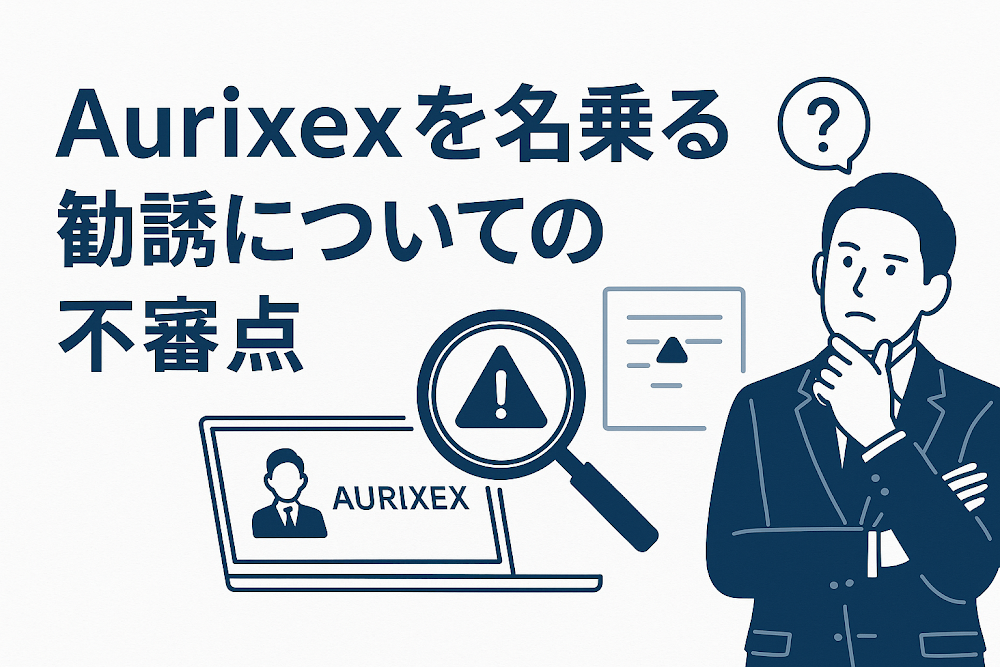 Aurixexを名乗る勧誘についての不審点