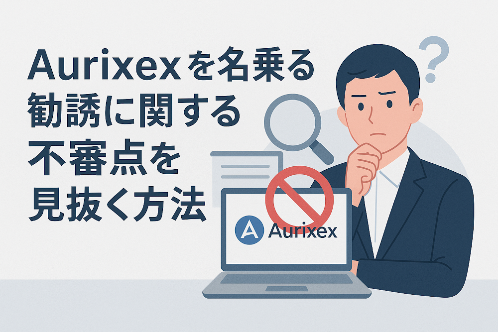 Aurixexを名乗る勧誘に関する不審点を見抜く方法