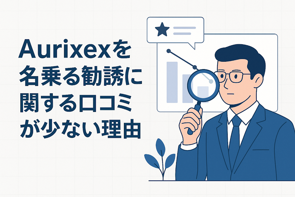 Aurixexを名乗る勧誘に関する口コミが少ない理由