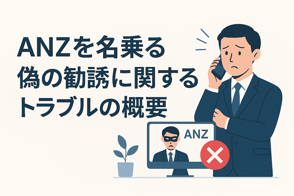 ANZを名乗る偽の勧誘に関するトラブルの概要