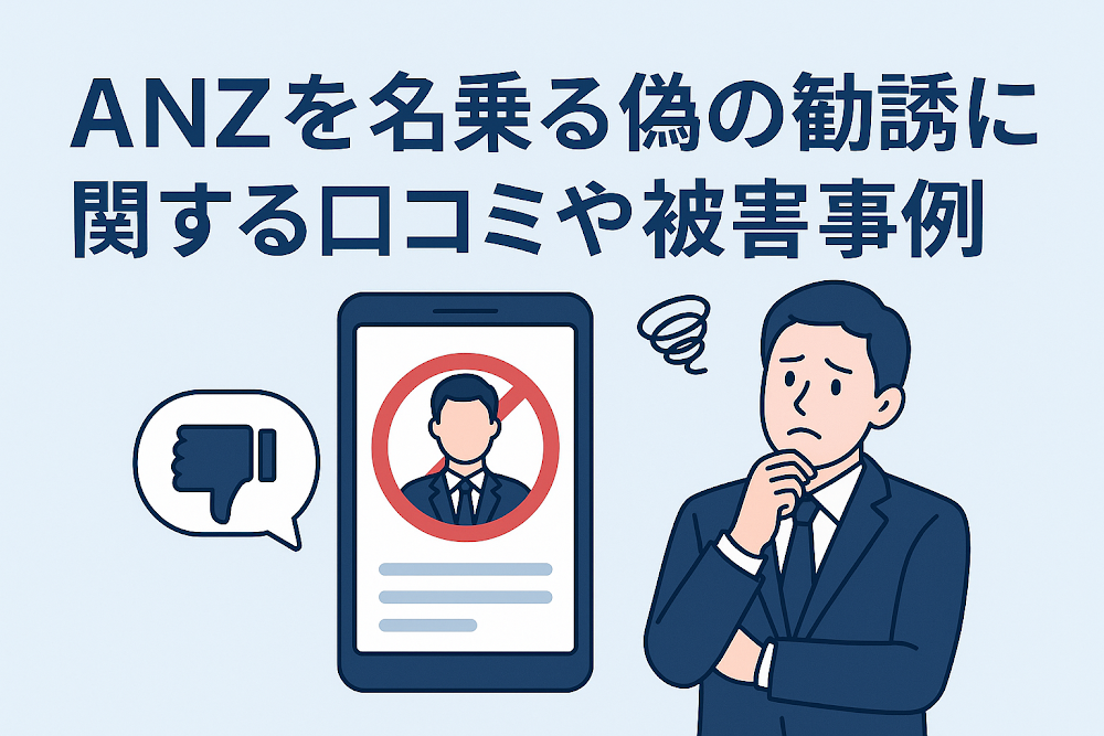 ANZを名乗る偽の勧誘に関する口コミや被害事例