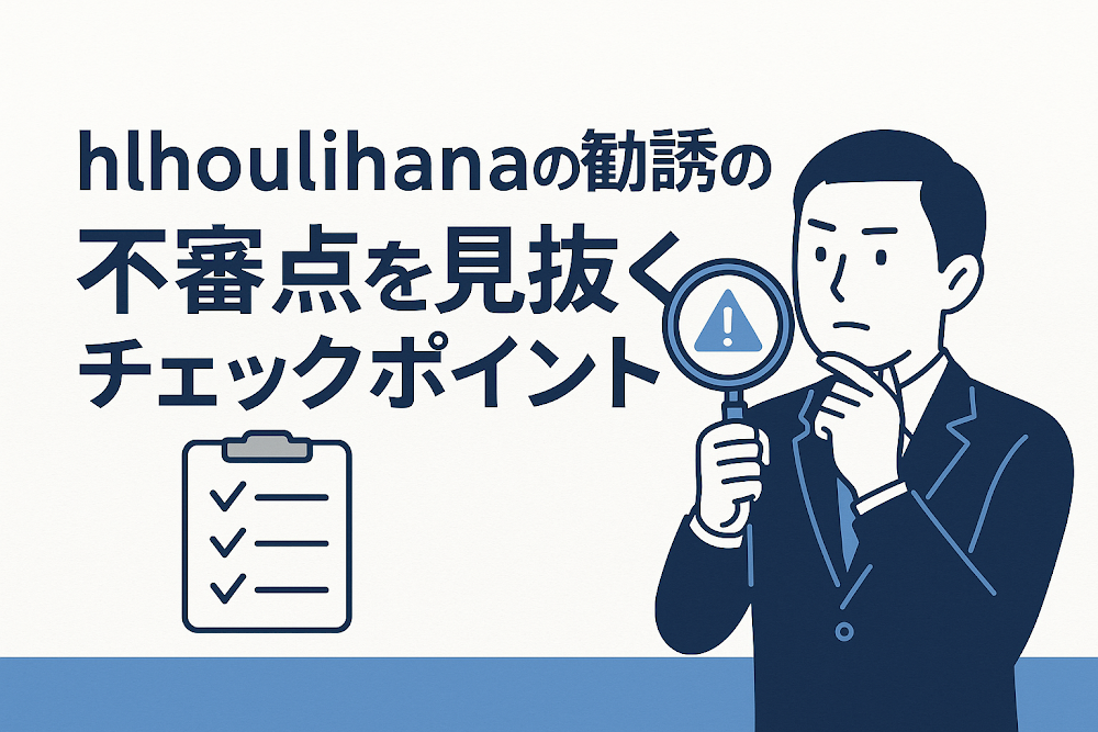 hlhoulihanaの勧誘の不審点を見抜くチェックポイント