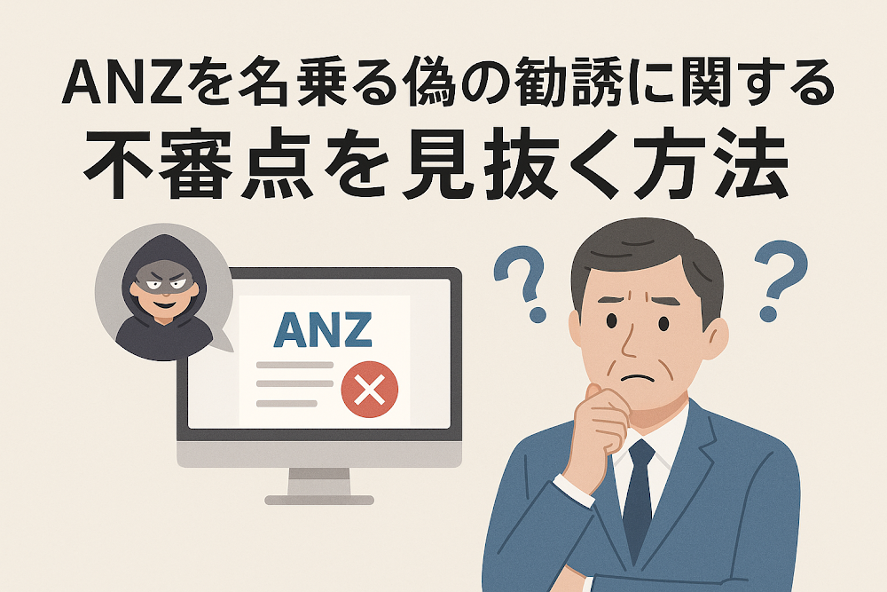 ANZを名乗る偽の勧誘に関する不審点を見抜く方法