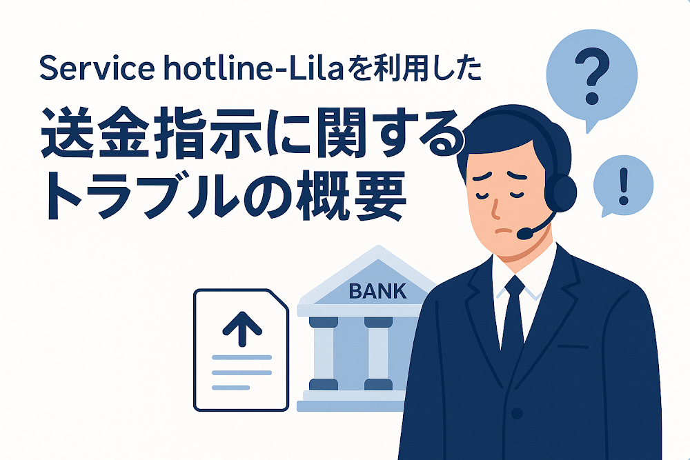 Service hotline-Lilaを利用した送金指示に関するトラブルの概要