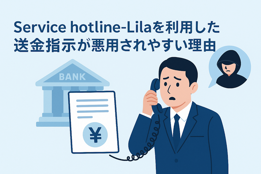 Service hotline-Lilaを利用した送金指示が悪用されやすい理由