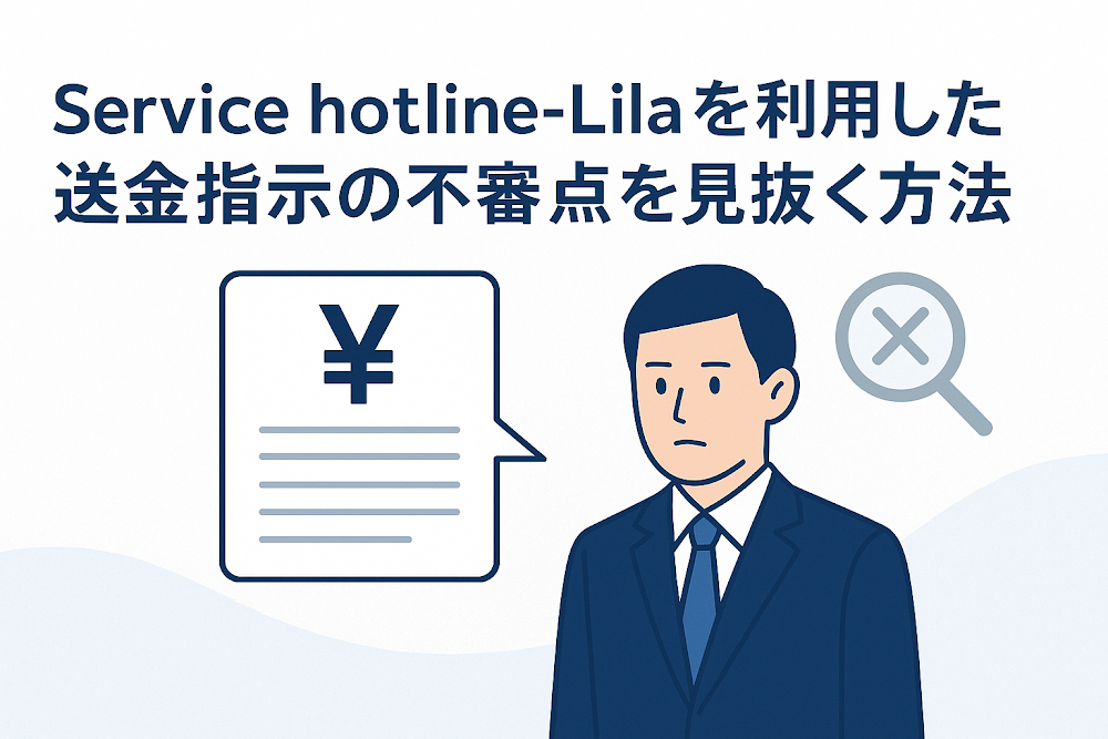 Service hotline-Lilaを利用した送金指示の不審点を見抜く方法