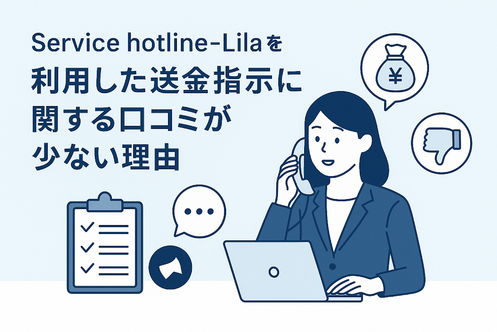 Service hotline-Lilaを利用した送金指示に関する口コミが少ない理由