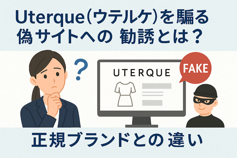 Uterque(ウテルケ)を騙る偽サイトへの勧誘とは?正規ブランドとの違い