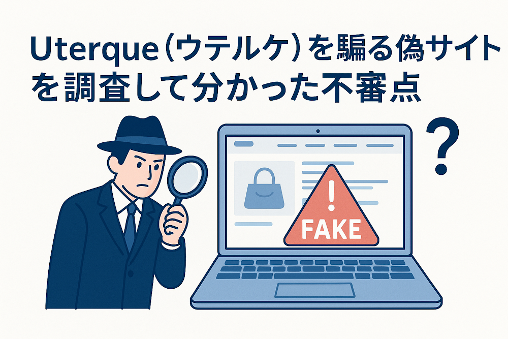 Uterque(ウテルケ)を騙る偽サイトを調査して分かった不審点