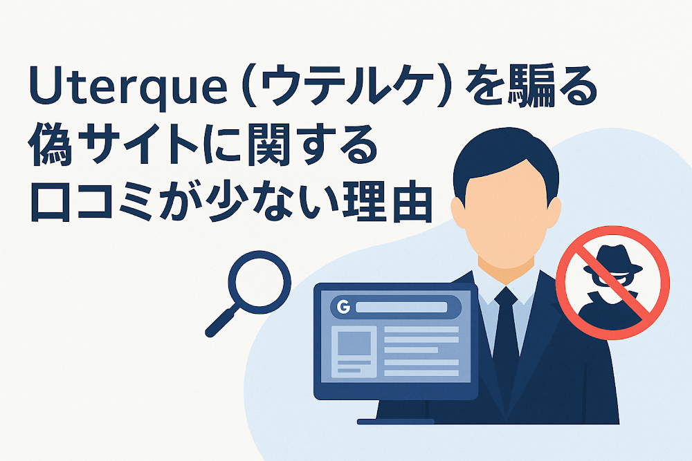 Uterque(ウテルケ)を騙る偽サイトに関する口コミが少ない理由