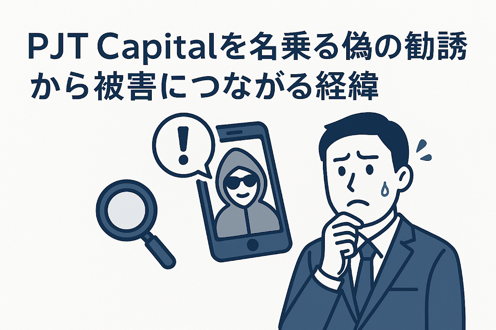 PJT Capitalを名乗る偽の勧誘から被害につながる経緯