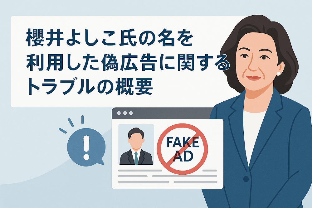 櫻井よしこ氏の名を利用した偽広告に関するトラブルの概要