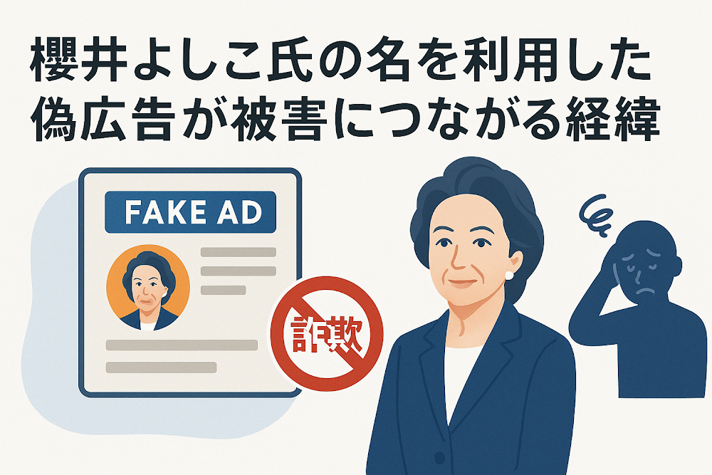 櫻井よしこ氏の名を利用した偽広告が被害につながる経緯