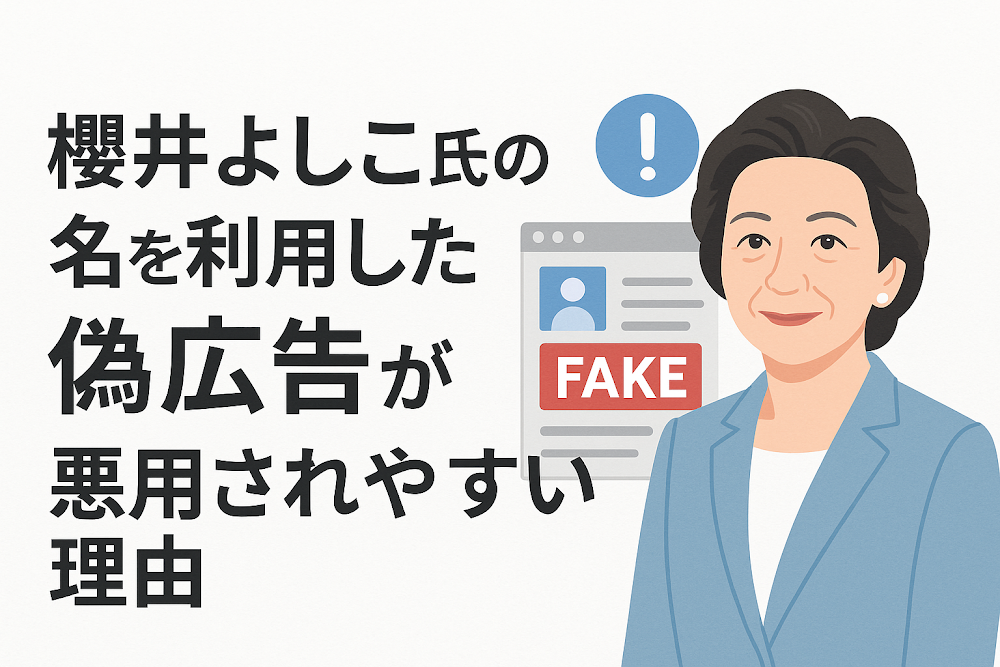 櫻井よしこ氏の名を利用した偽広告が悪用されやすい理由