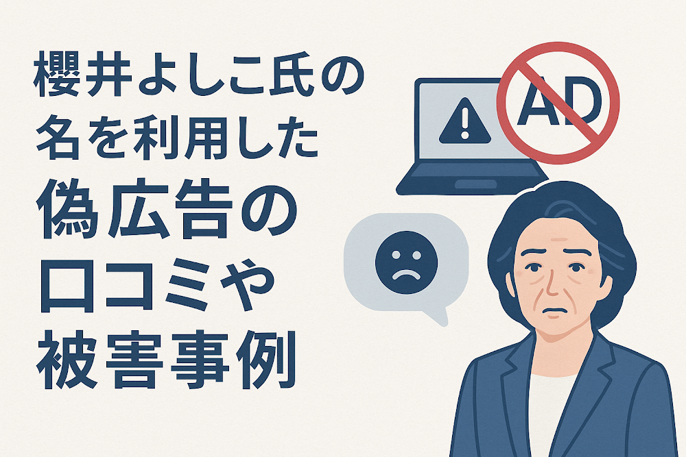 櫻井よしこ氏の名を利用した偽広告の口コミや被害事例
