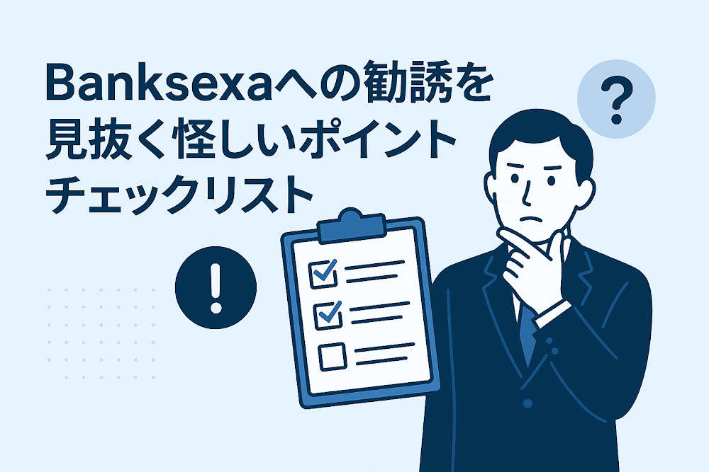Banksexa（velmorininvest.com）への勧誘を見抜く怪しいポイントチェックリスト