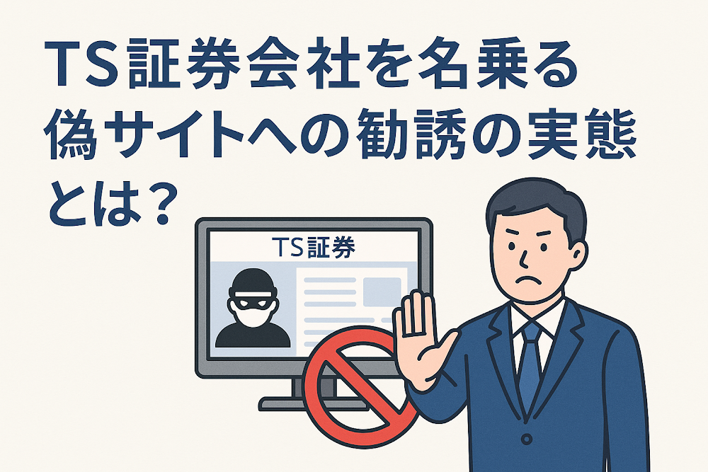 TS証券会社を名乗る偽サイトへの勧誘の実態とは？