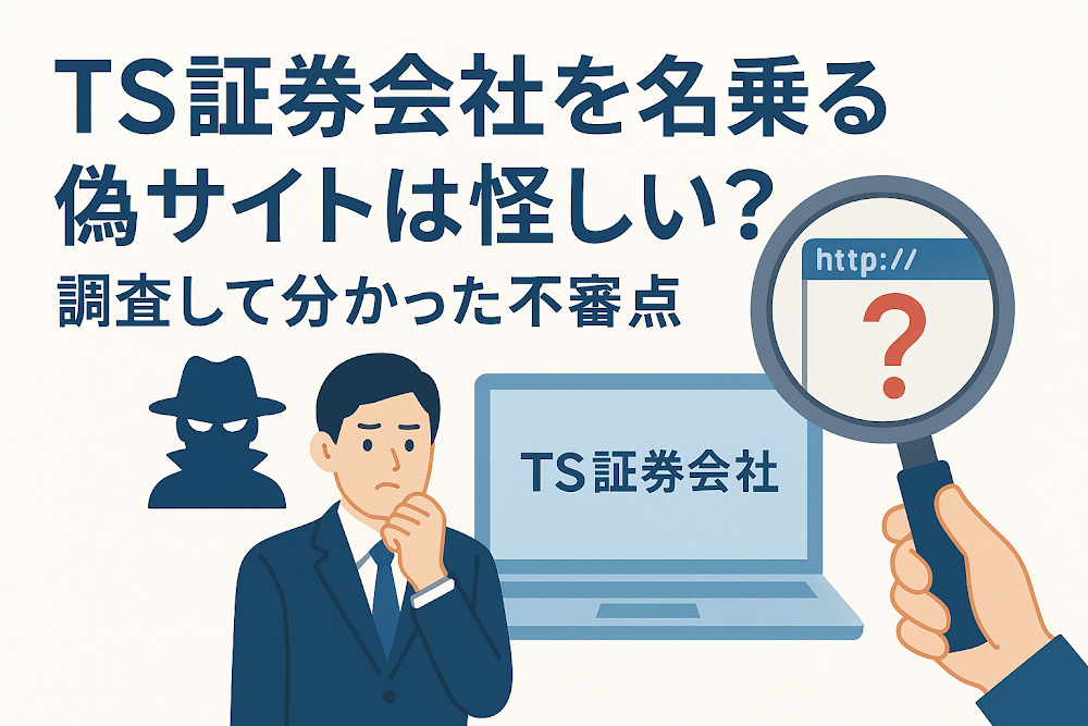 TS証券会社を名乗る偽サイトは怪しい？調査して分かった不審点
