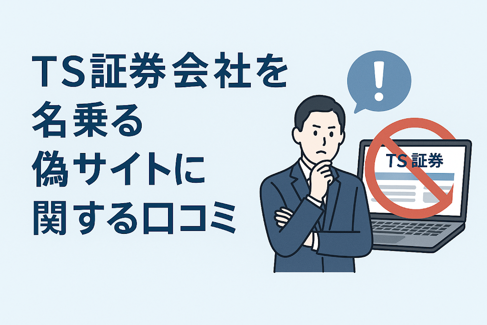 TS証券会社を名乗る偽サイトに関する口コミ