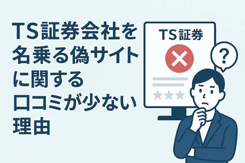 TS証券会社を名乗る偽サイトに関する口コミが少ない理由