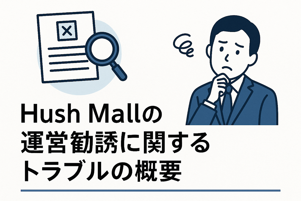 Hush Mallのショップ運営勧誘に関するトラブルの概要