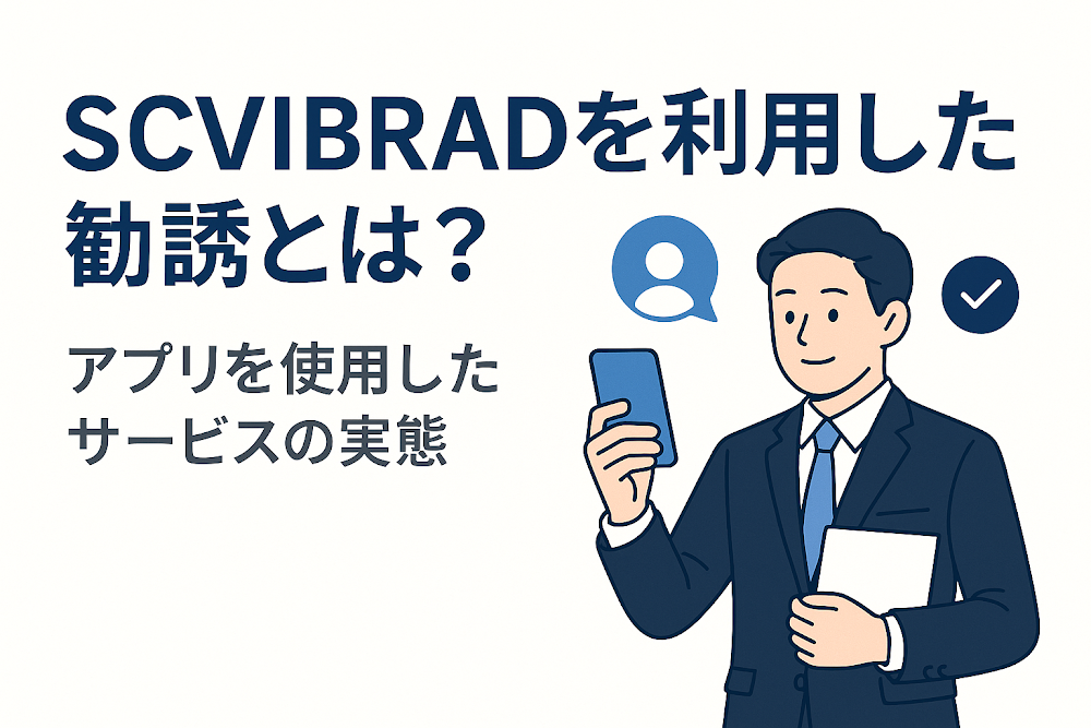 SCVIBRADを利用した勧誘とは？アプリを使用したサービスの実態