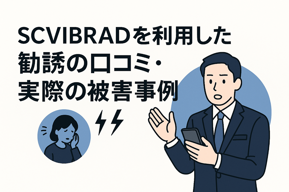 SCVIBRADを利用した勧誘の口コミ・実際の被害事例