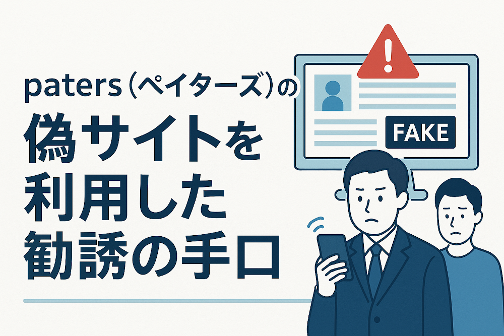 paters(ペイターズ)の偽サイトを利用した勧誘の手口