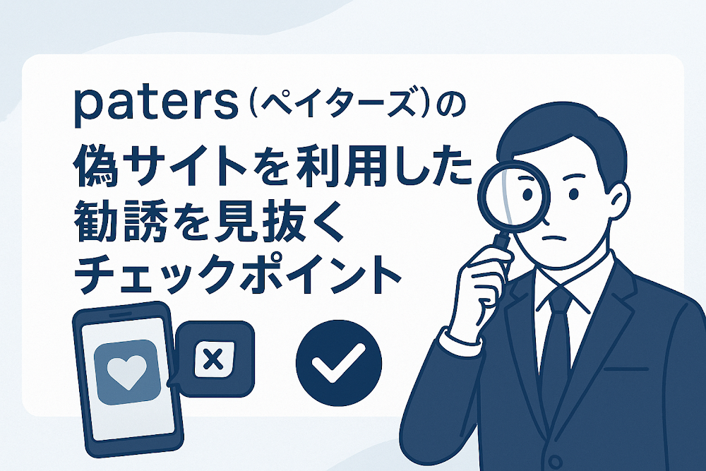 paters(ペイターズ)の偽サイトを利用した勧誘を見抜くチェックポイント