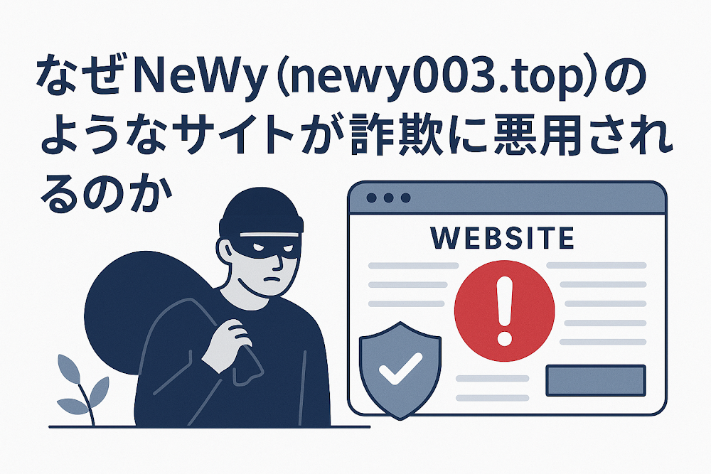 なぜNeWy(newy003.top)のようなサイトが詐欺に悪用されるのか