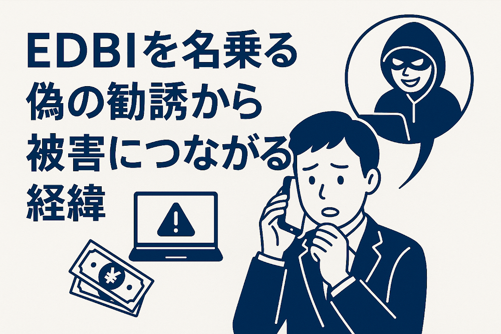 EDBIを名乗る偽の勧誘から被害につながる経緯