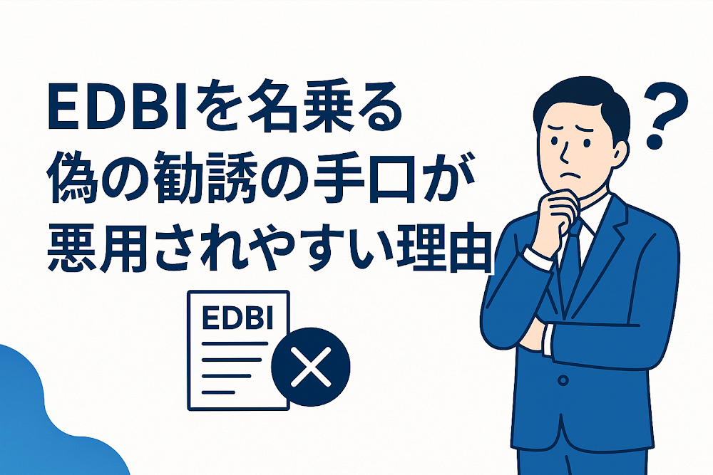 EDBIを名乗る偽の勧誘の手口が悪用されやすい理由