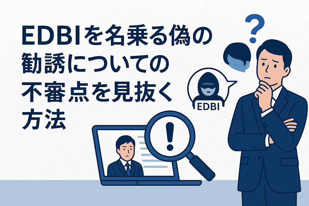 EDBIを名乗る偽の勧誘についての不審点を見抜く方法
