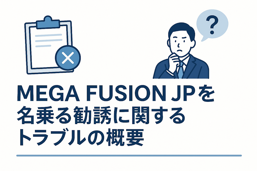 MEGA FUSION JP（jpmegafusion.cc）を名乗る勧誘に関するトラブルの概要