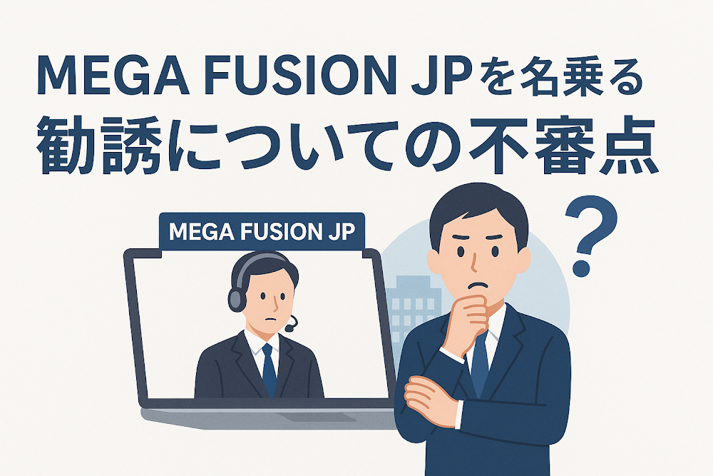 MEGA FUSION JP（jpmegafusion.cc）を名乗る勧誘についての不審点