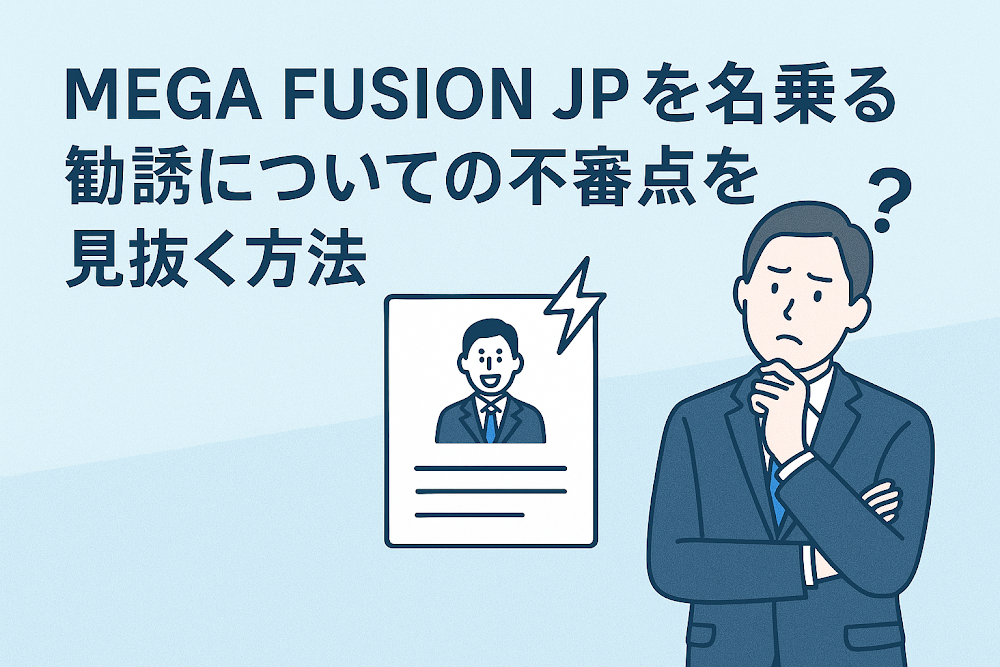 MEGA FUSION JP（jpmegafusion.cc）を名乗る勧誘についての不審点を見抜く方法
