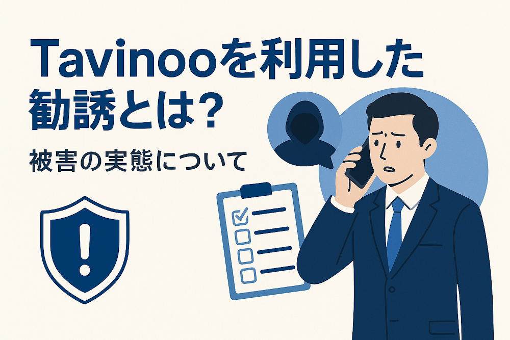 Tavinooを利用した勧誘とは?被害の実態について