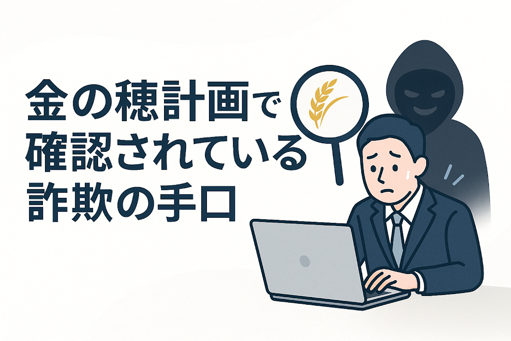 金の穂計画で確認されている詐欺の手口