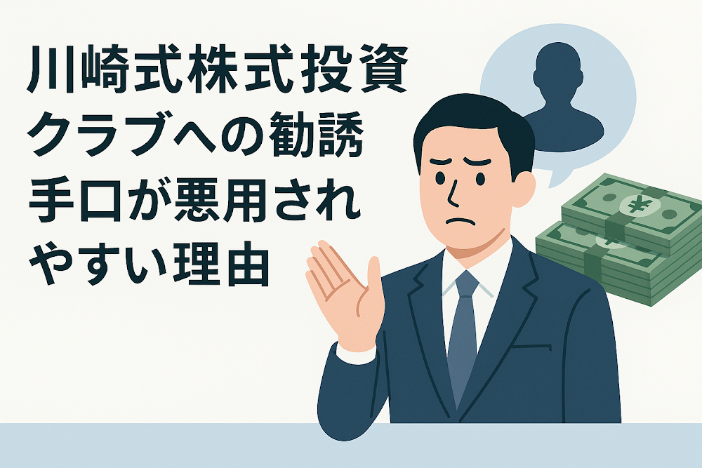 川崎式株式投資クラブへの勧誘手口が悪用されやすい理由