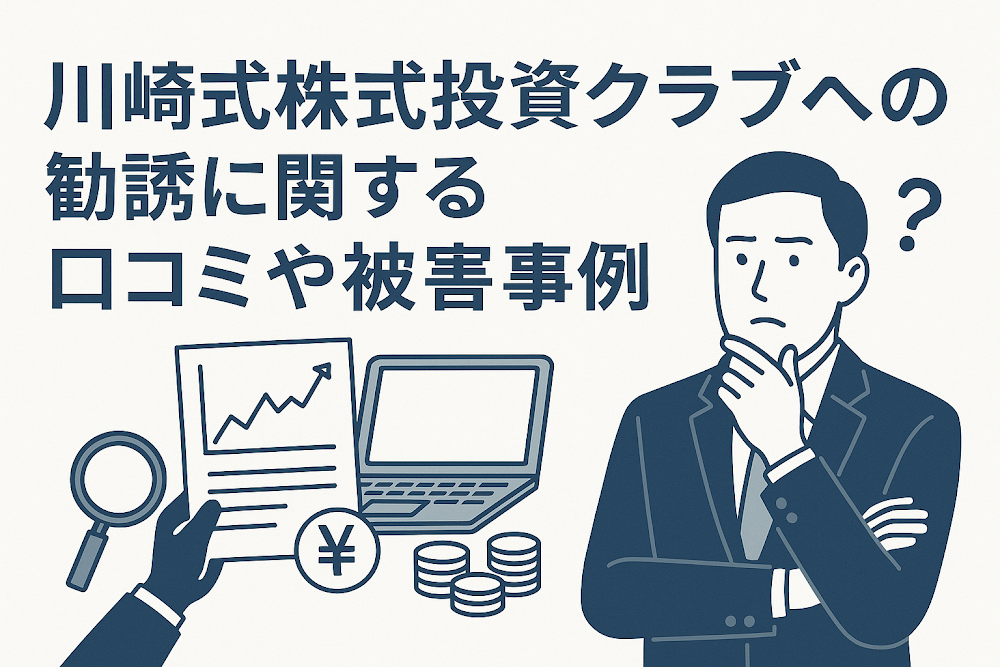 川崎式株式投資クラブへの勧誘に関する口コミや被害事例