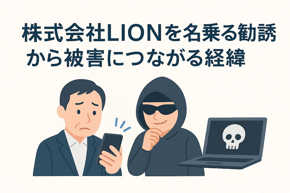 株式会社LION（lioncontact.com）を名乗る勧誘から被害につながる経緯