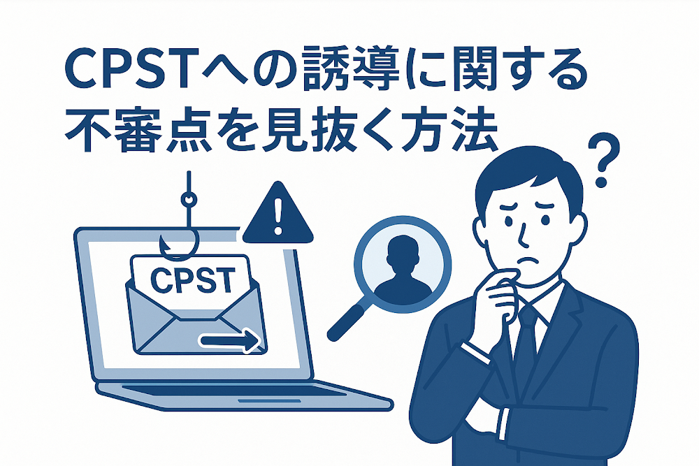CPSTへの誘導に関する不審点を見抜く方法
