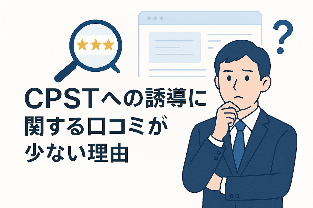 CPSTへの誘導に関する口コミが少ない理由