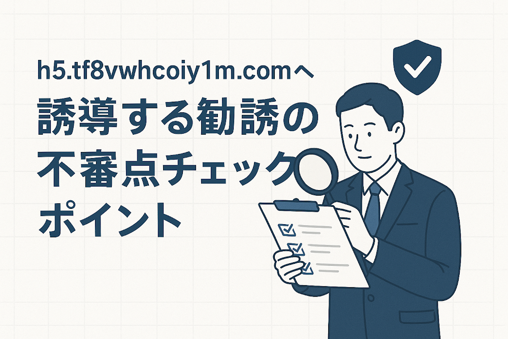 h5.tf8vwhcoiy1m.comへ誘導する勧誘の不審点チェックポイント